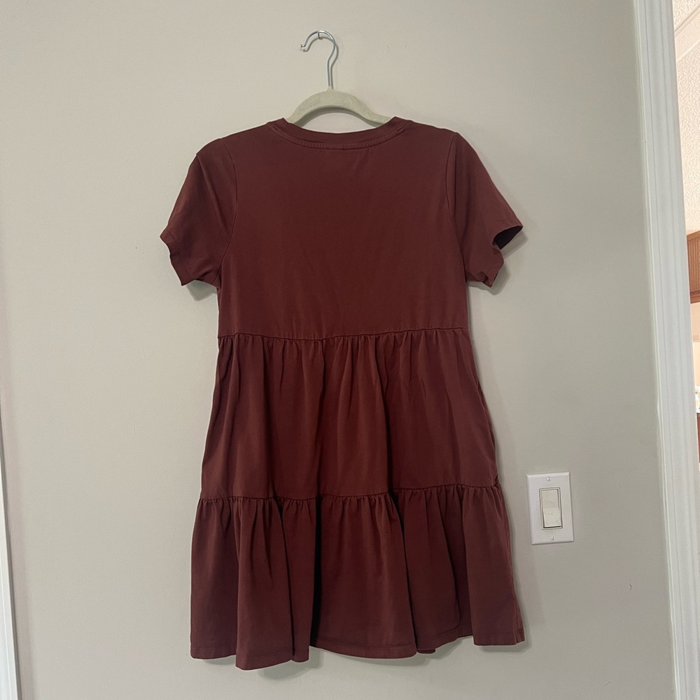 Old Navy Rust/Brown Babydoll Ruffle Dress - Picture 4 of 9
